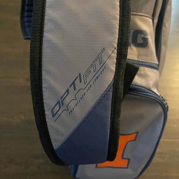 NEW CALLWAY GOLF / University of Illinois HyperLite Stand Bag Grey Navy Orange - Picture 5 of 13